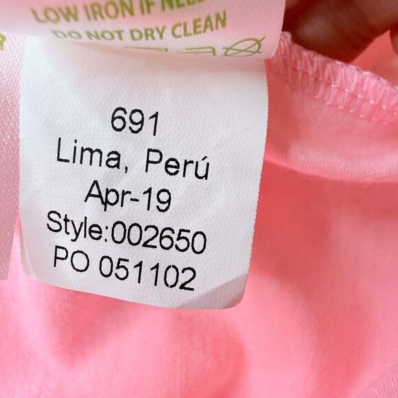 Lilly Pulitzer Women's S La Fortuna Off-Shoulder Ruffle Top Flamingo Hot Pink - Picture 5 of 7